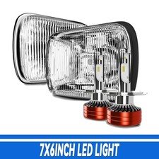 Pair H6054 Headlights 5x7 LED Fog Light DRL H4/9003 Offroad