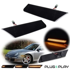Smoked Amber Led Sequential Side Marker Lights For Porsche Carrera 911 Boxster