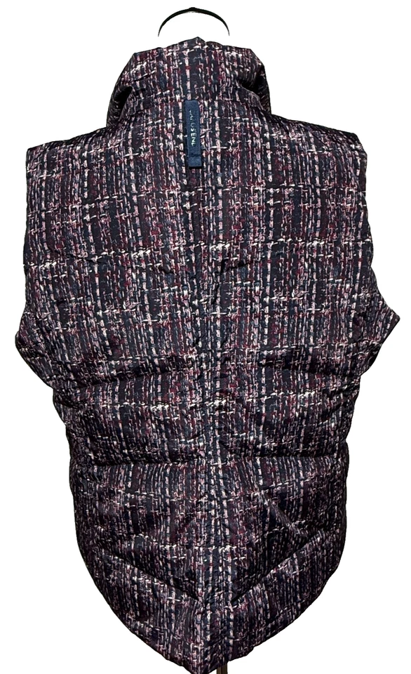 Chaleco acolchado Lands End para mujer grande pequeño 14-16 púrpura plumón hiper seco cremallera completa Foto 2 de 4