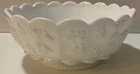 Westmoreland Milk Glass Paneled Grape Bowl Scalloped Rim White Vintage 9”