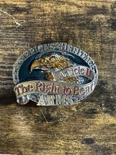 The Great American Buckle “Right To Bear Arms” Belt Buckle, USA, MADE IN USA
