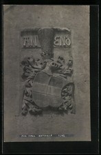 Foto-AK A. Stockhammer: Hall, Rathausfassade mit Relief 