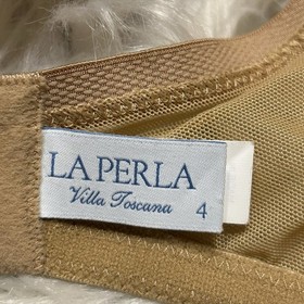 Le Perla 38D Bra Tan Villa Toscana Underwire Back Closure Sheer Cup