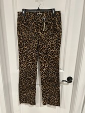 Jones New York Women's Stretch Leopard Print Pants New With Tags Size 4