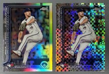 2- 2025 Topps Chrome Chris Bassitt X-Fractor, Base #184 Toronto Blue Jays