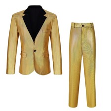 Westmall Mens 70S Disco Outfits Rainbow Suit Sequin Slim Prom Party Costume