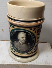 Admiral Dewey Germany beer stein  0.5l vintage ceramic . military historical