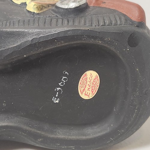 Vintage INARCO Japan schwarz Fischer Stiefel Barsch Angelrute/Rute Pflanzgefäß klein - Bild 6 von 6