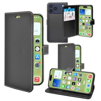 Für Apple iPhone 17 Pro Max Handyhülle Wallet Flip PU Leder Kartenfach Cover
