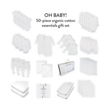  Bright White,Newborn Honest Baby Clothing-50Piece Organic Cotton Oh Baby 14278