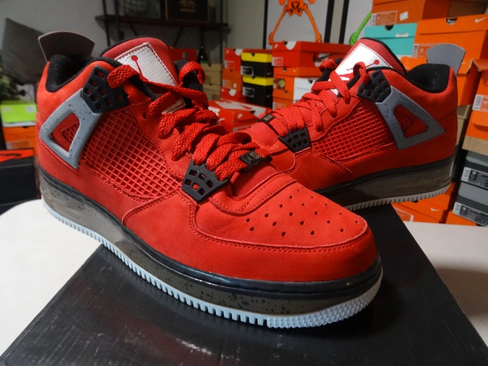 Nike Air Jordan Fusion 4 Premier Varsity Rojo Cemento Talla 9.5 - Usado una vez 384393 601 Foto 2 de 4