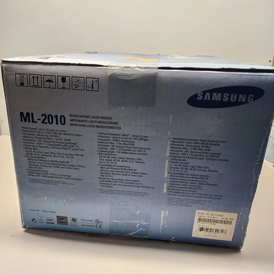 Samsung ML-2010 Standard Laser Printer - BRAND NEW - Image 3 of 4