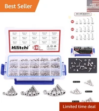 Durable 510-Pcs Hex Socket Head Cap Bolt and Nut Set in 304 Stainless Steel