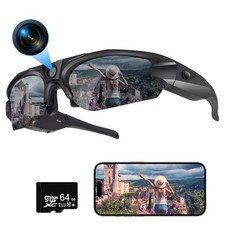 Sport Camera with WiFi, Camera Sunglasses for Outdoor Sports Supports iOS And...
