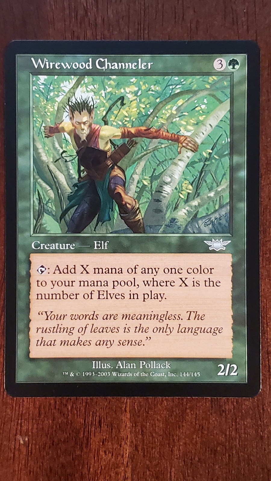 Wirewood Channeler Legions EX/LP #144 MTG Magic the Gathering Creature Uncommon