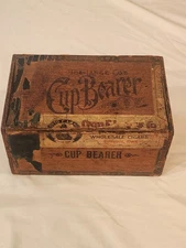 Vintage CUP BEARER Cigar Box – Otto F. Lange Co. Dubuque IA – Factory 21 – Early