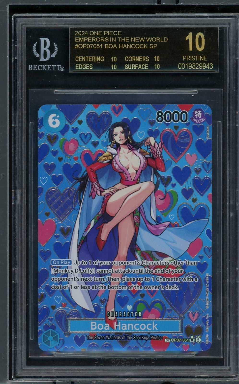 2024 One Piece #OP07051 Boa Hancock SP BGS 10 Black Label