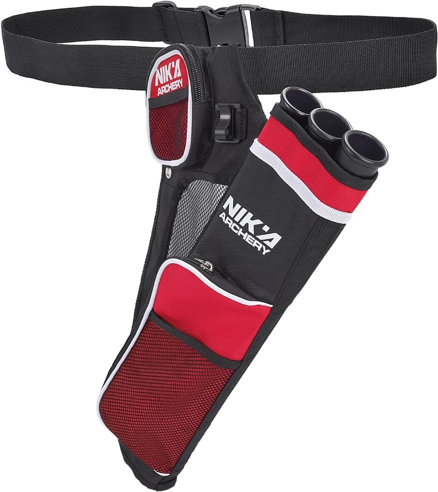Archery Arrow Quiver Holder, 3-Tubes Hip Quiver Arrow Bag with Adjustable Belt f - Image 2 of 4