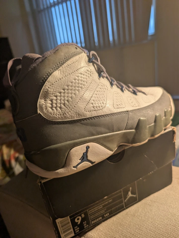 Nike Air Jordan IX 9 ретро французский синий 2002 кремень классный серый 302370-141 размер 9,5 - Изображение 2 из 4