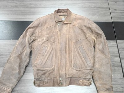 Vintage 90s Wilsons Leather Nubuck Bomber Jacket Men S Quilt Lined Brown Aviator