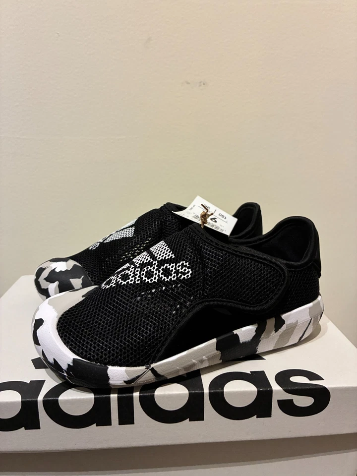 NWT Adidas Toddler Boys Altaventure 2.0 Slip On Sandal Sneaker Black Camo - 9K - Image 2 of 4