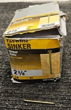 (QTY 3) Hillman 461415 Sinker Nail Vinyl Coated, 2-3/8-In., 8D, 5-Lbs