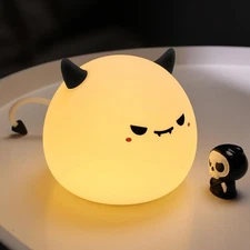 Cute Monster Night Light for Kids,Cute Monster lamp Soft Silicone Lamp 3 Leve...