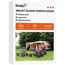 KOALA Double Sided Glossy 32lb Photo Paper 13x19 Inkjet Printers 100 Sheets 120g