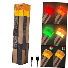 Light-Up Wall Torch Lamp, 4-Color Flame Modes, Rechargeable Handheld  Retro