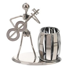 Guitar Decor Iron Musician Guitar Pen Pencil Holder Desk Accessories