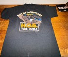 Harley Davidson 1986 VINTAGE Rocky Mountain Regional HOG Rally T Shirt Black XL