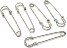 Honbay 30PCS 5cm/2Inch Brooches Heavy Duty Safety Pins for Blankets, Silver 