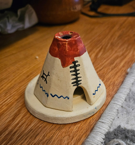 Vintage Incense Santa Fe style - Teepee Natural Incense Burner rustic