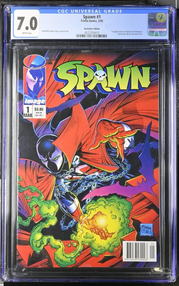 🔑 SPAWN #1 CGC 7.0 [IMAGE (TRIELLE KOMIX)] COMIC APV AUSTRALIAN EDITION 1995 - Image 4 of 4