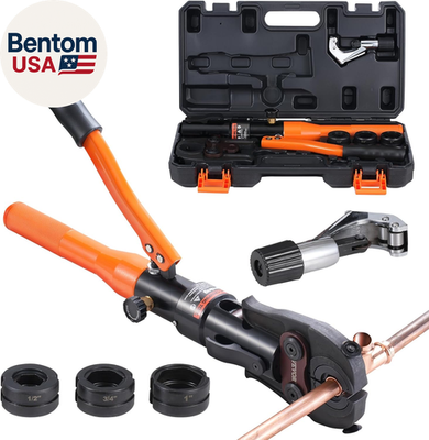 #ad Copper Pipe Crimping Tool Hydraulic Driven Press Tool with 1 2quot; 3 4quot; 1quot; Jaws $199.71