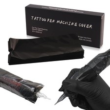 Large Tattoo 2.5 x 7.1in Black tattoo pen covers, Classical transparent black