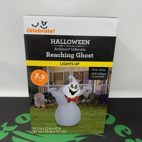 Reaching Ghost Halloween Airblown Inflatable 3.5 FT Tall Lights Up Yard ...