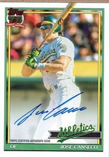 2026 Topps Series 1  Jose Canseco  1991  Autograph  91A-CAN