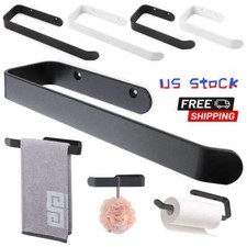 Self Adhesive Towel Rod Bar Wall Bath Towel Holder Rail Rack Kitchen Bathroom