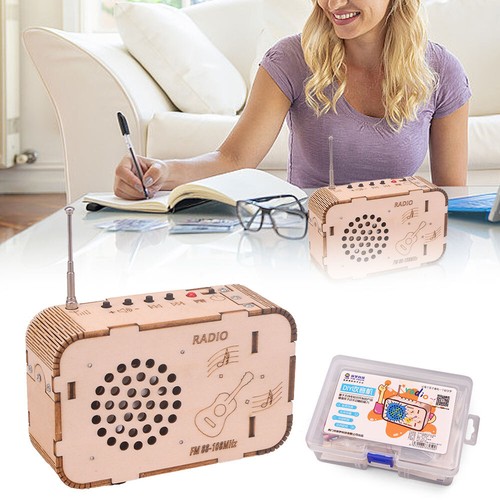 Science Experiment DIY Radio Model Wood Craft Kits Creative Assembly 3D Puzzle B - Picture 3 of 17