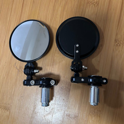2pcs 7/8'' Motorcycle Rear View Side Mirrors Handlebar End For Honda Kawasaki ATV