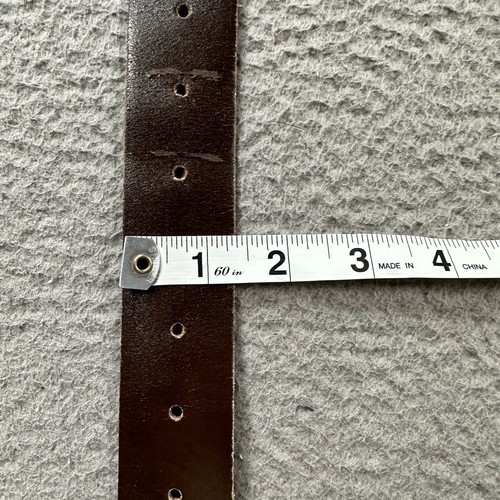 Top Grain Oil Tan Leather Belt Brown Sz 38 Tan Real Leather Gold Buckle Mens - Picture 8 of 10