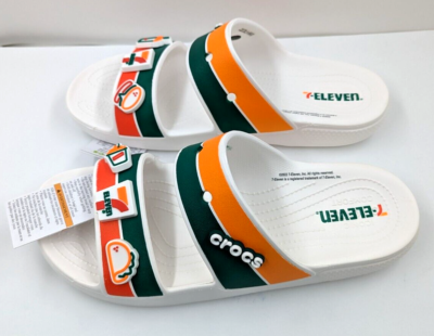 Crocs 7-Eleven X Classic Strap Sandal White Men Slip On Casual 208271-100. Sz-13 Crocs x 7-Eleven Classic 2 Strap Sandals – Extra Butter main image 3