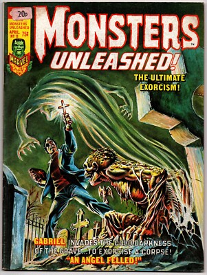Monsters Unleashed Vol 1 No 11 Apr 1975 (FN+)(6.5)Marvel,Bronze Age,B&W Magazine