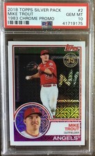 2018 Topps Silver Pack Mike Trout 1983 Chrome Promo #2 GEM MT 10
