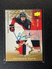 24 Brett Harrison - Premium Auto /199 - 2021 Team Canada Juniors  - Upper Deck