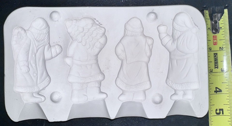 Vintage Teddy Bear Ceramic Slip Casting Mold 186 Four Small Santa