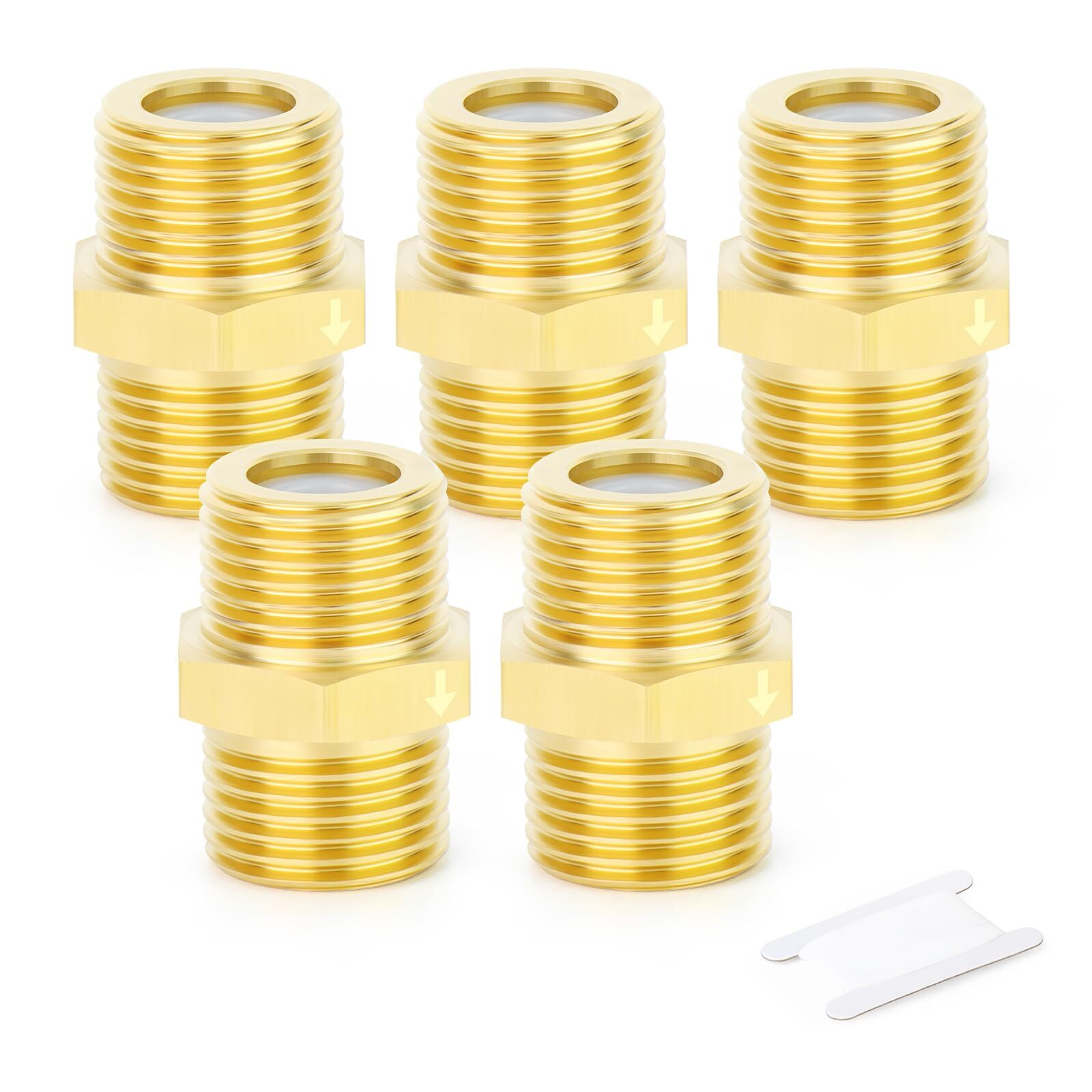 5-Pack 1/2 Inch Brass Male Thread Check Valve Prevents Backflow