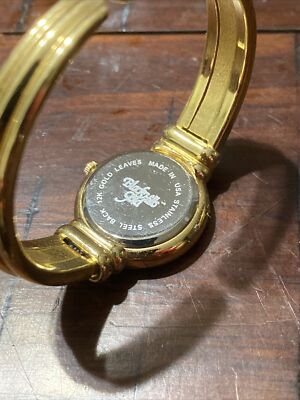 LADIES BLACK HILLS GOLD QUARTZ WRIST WATCH 12K GOLD LEAVES Needs Battery Ladies Black Hills Gold Quartz Watch, 12K Gold Leaves w  main image 4