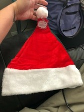 Red Velvet Santa Hat with White Cuff New